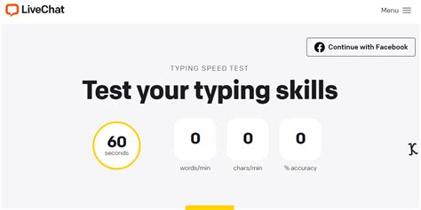 online chat typing test